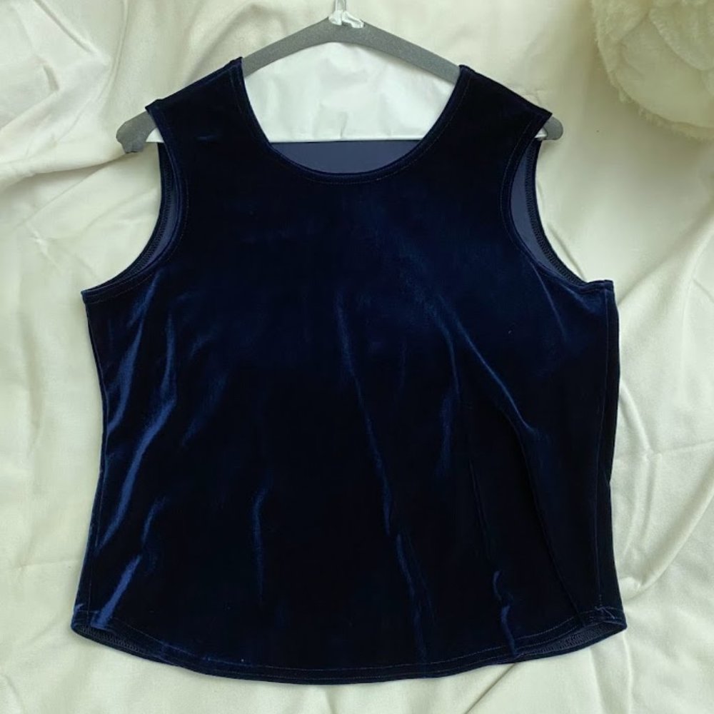Nuart Royal Blue Crushed Velvet Top